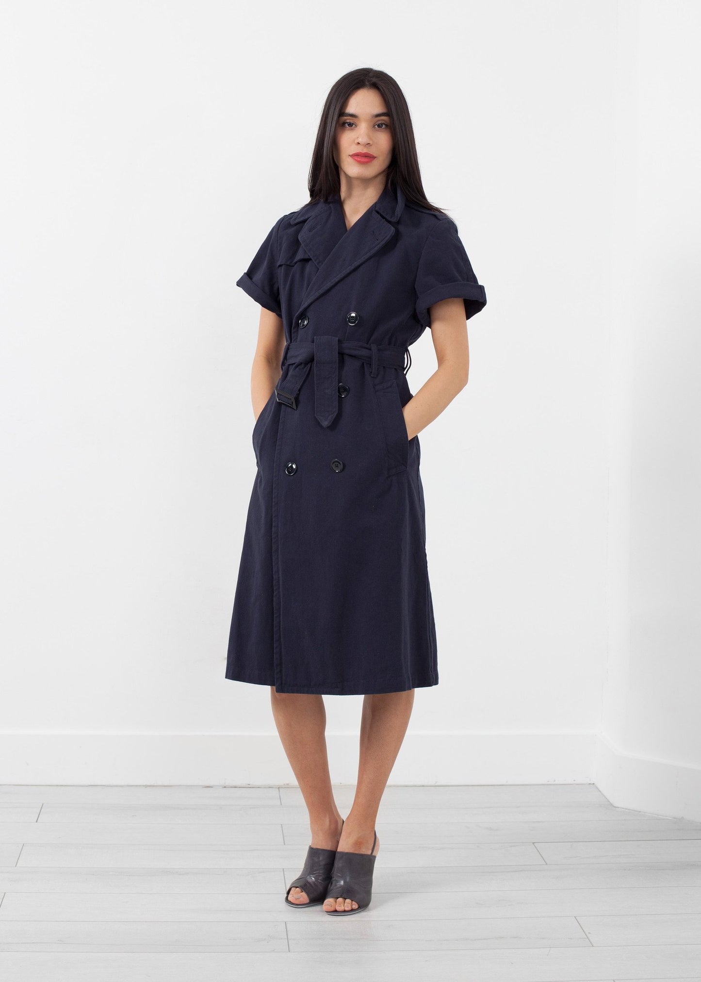 Rolled Sleeve Trenchcoat - annaclothes