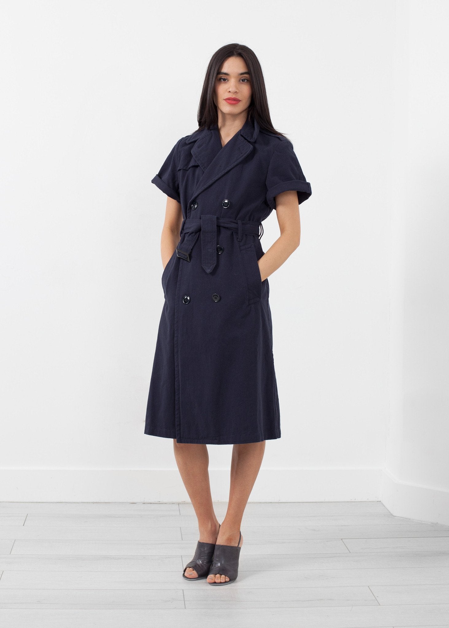 Rolled Sleeve Trenchcoat - annaclothes