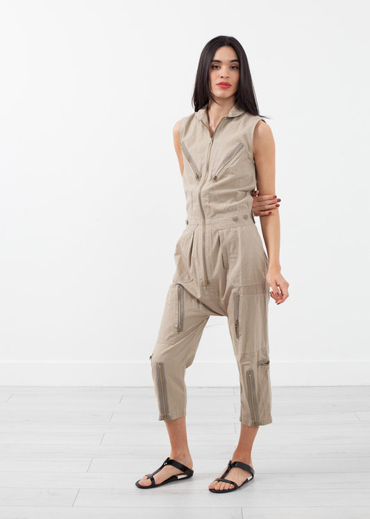 Sleeveless Harem Flightsuit - annaclothes