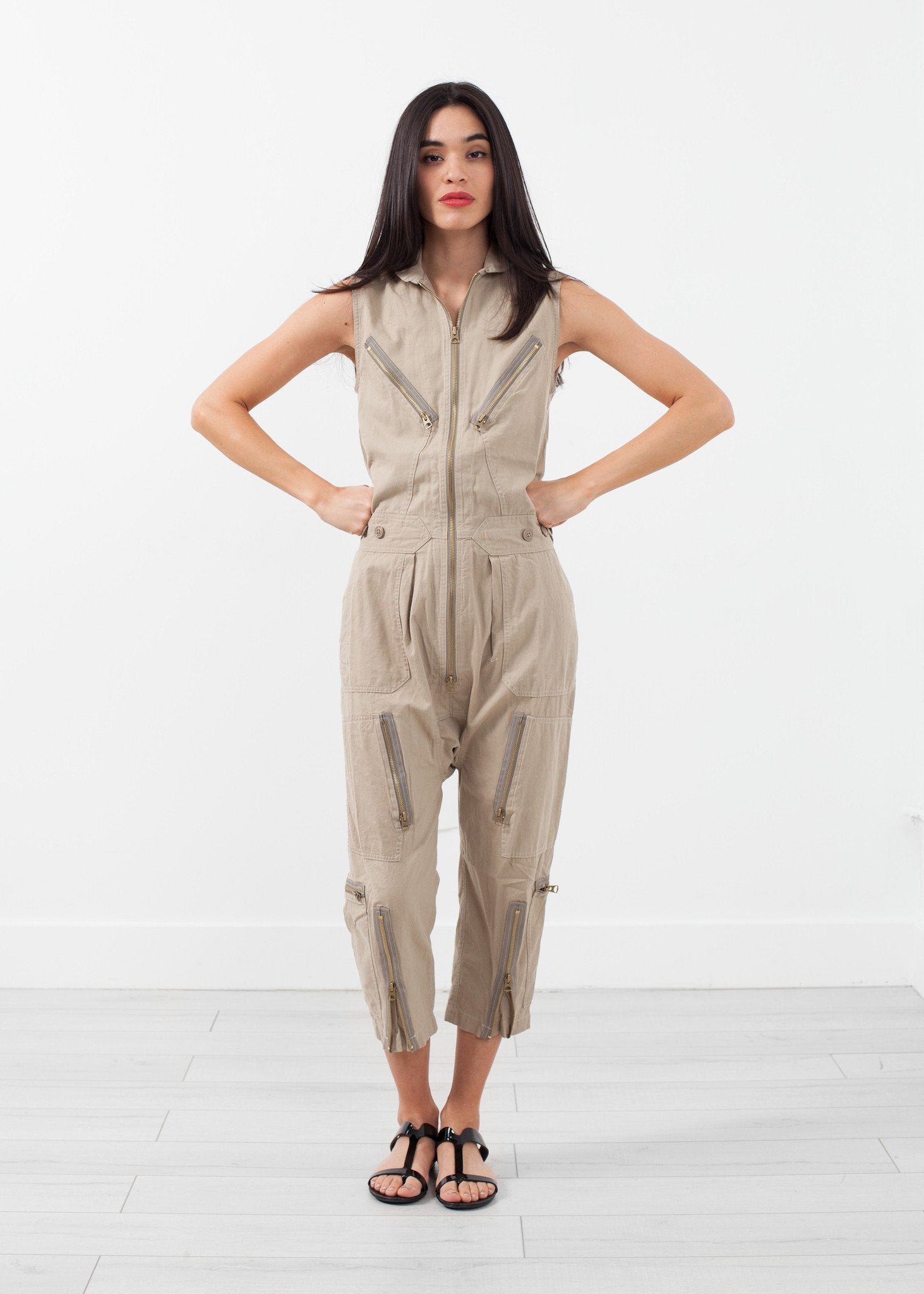 Sleeveless Harem Flightsuit - annaclothes