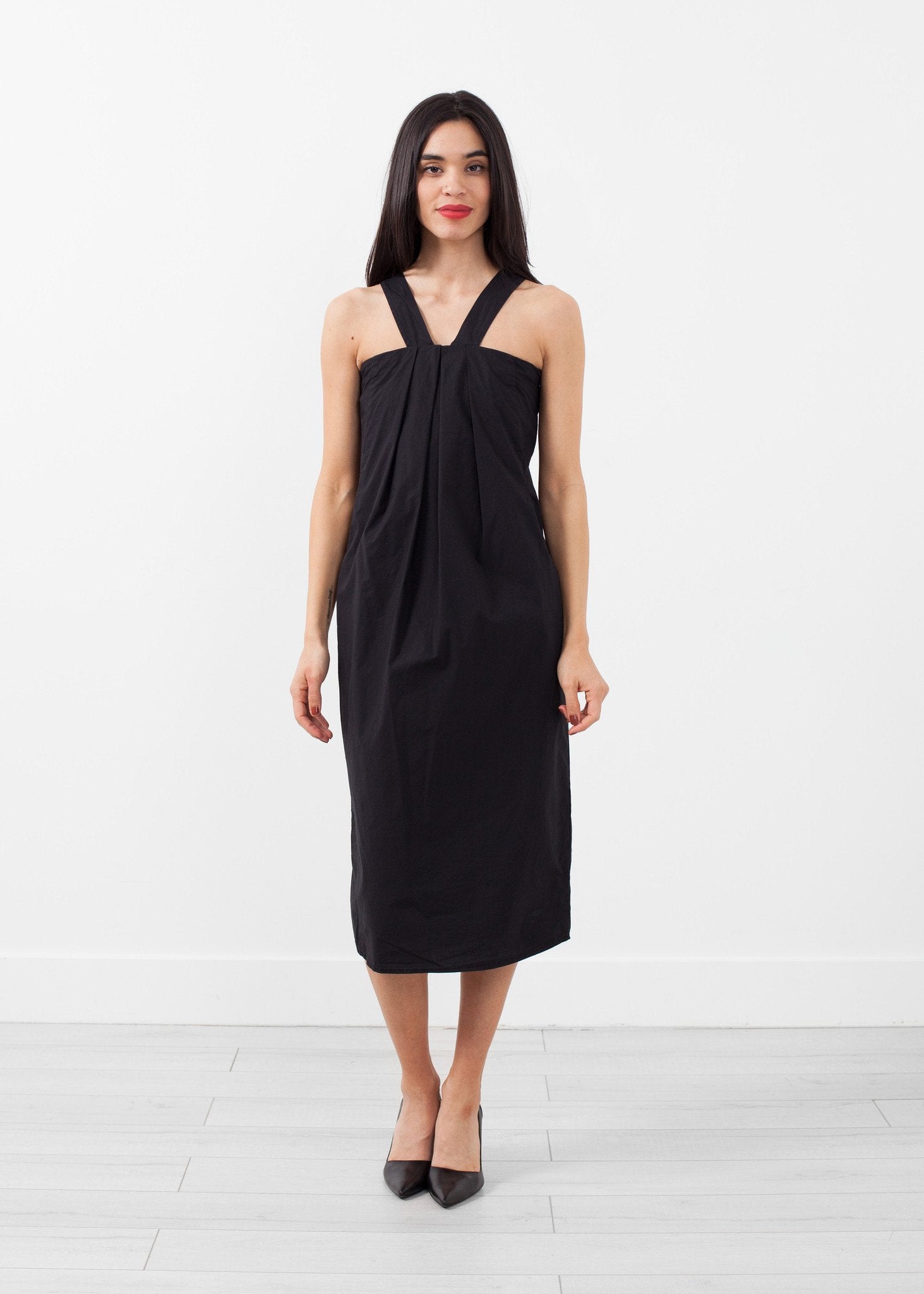 V-Strap Pocket Dress - annaclothes