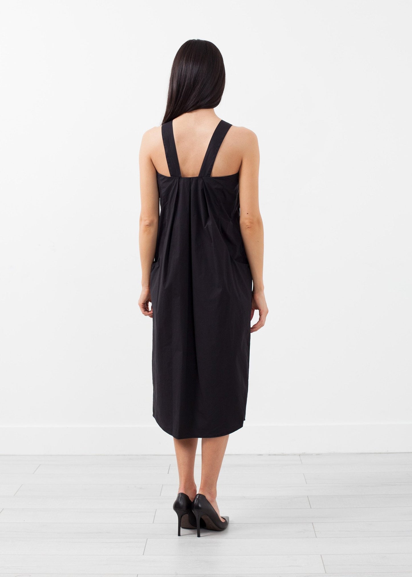 V-Strap Pocket Dress - annaclothes