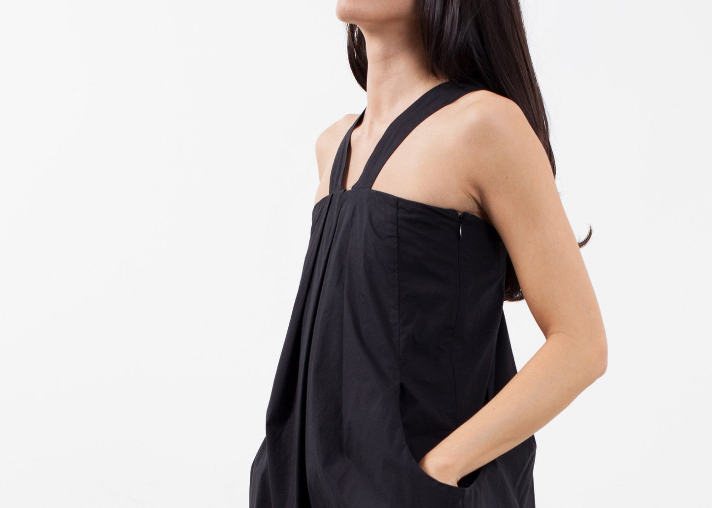 V-Strap Pocket Dress - annaclothes