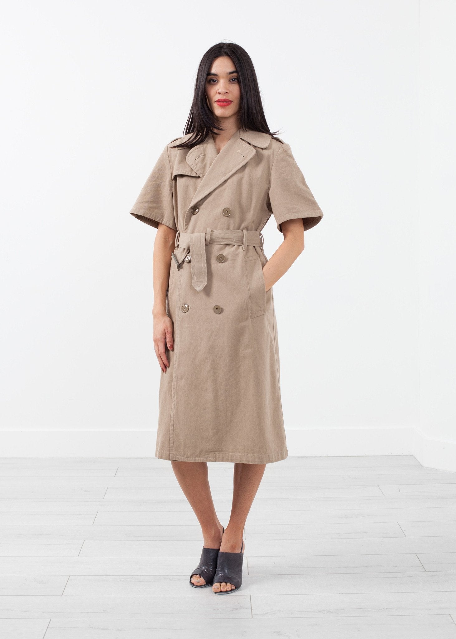 Rolled Sleeve Trenchcoat - annaclothes