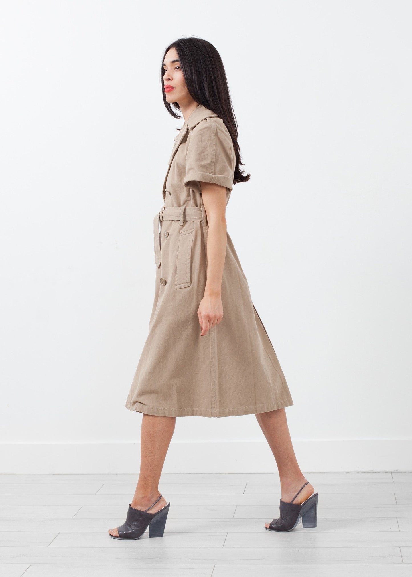 Rolled Sleeve Trenchcoat - annaclothes