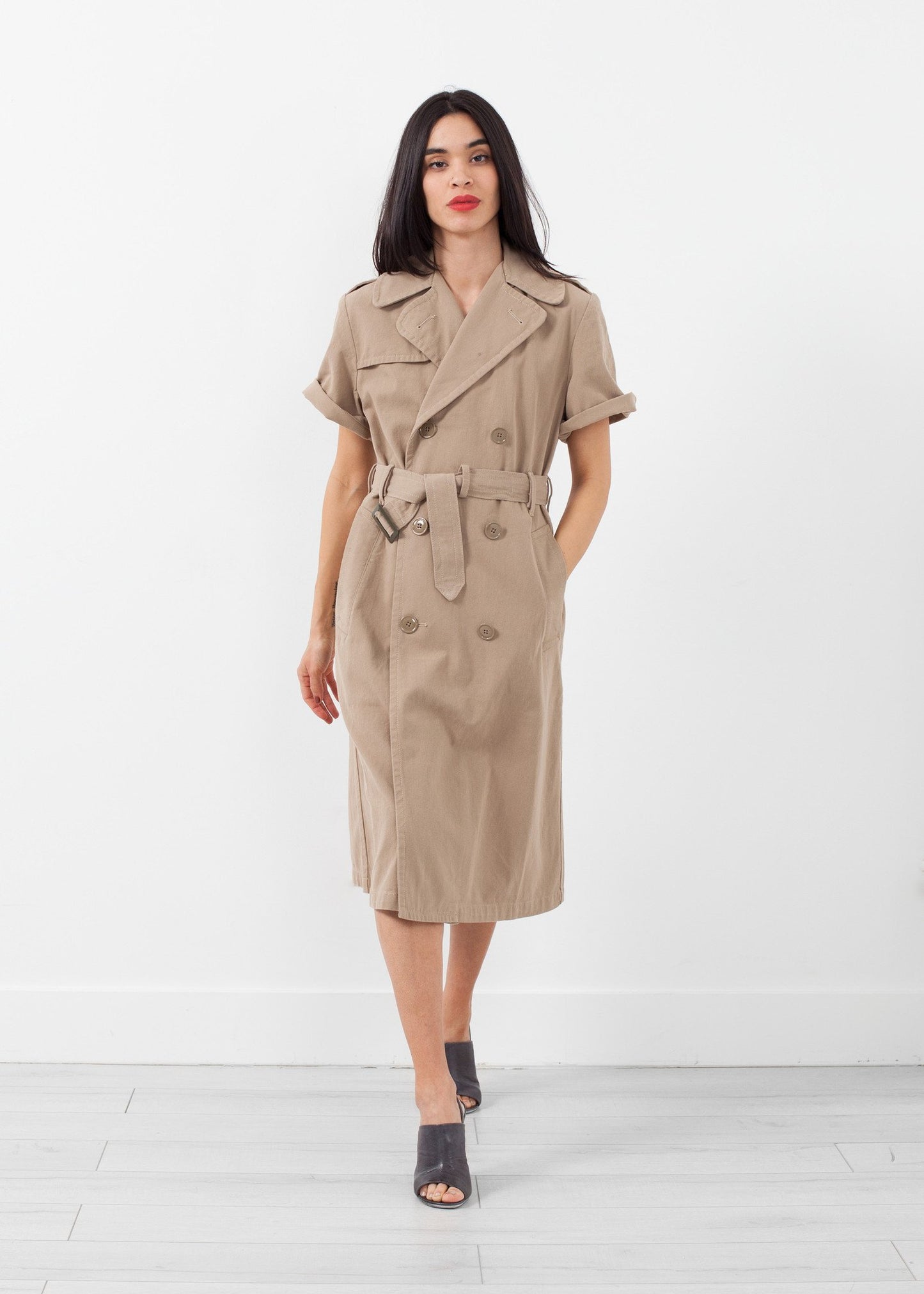 Rolled Sleeve Trenchcoat - annaclothes