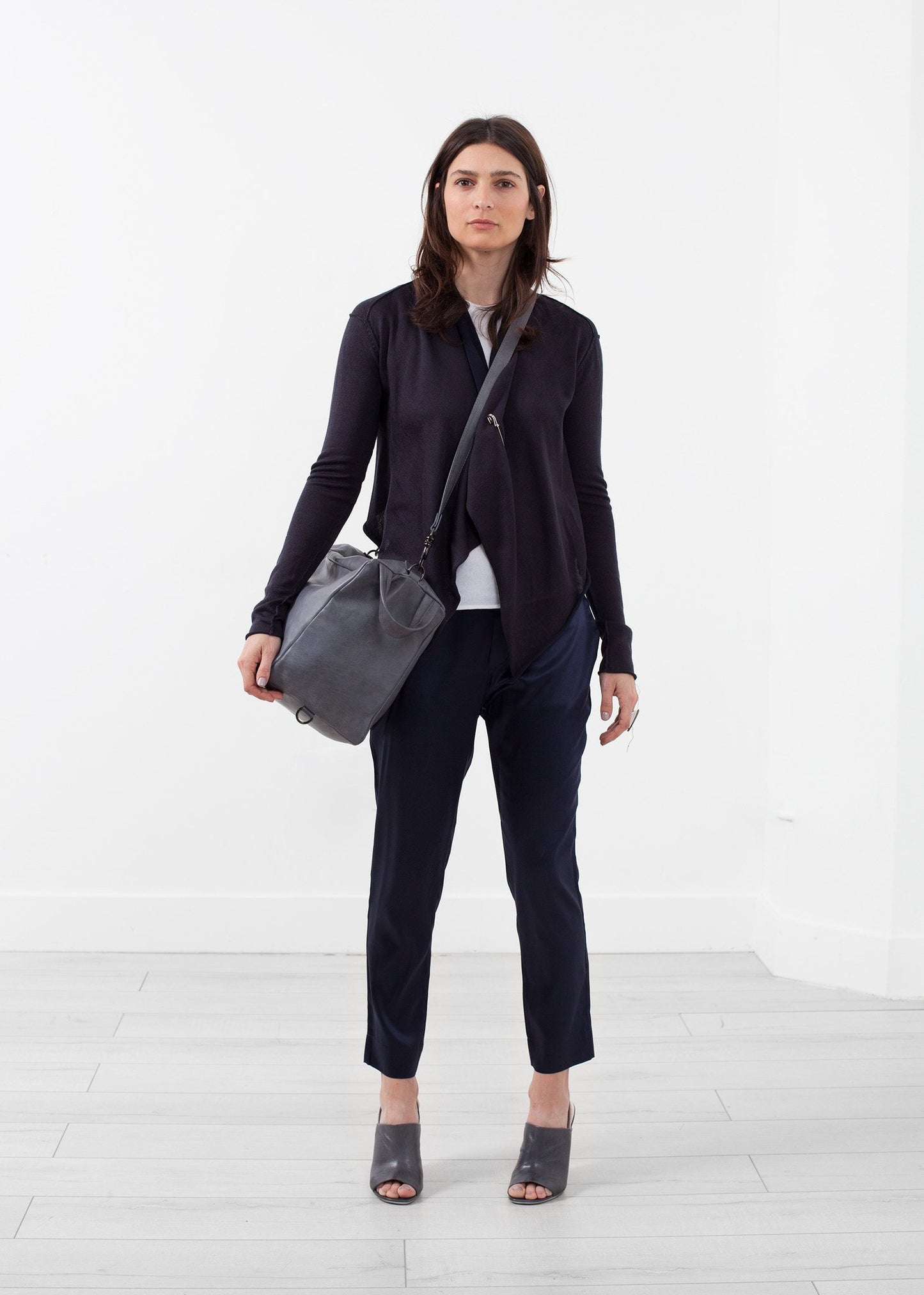 Draped Neck Cardigan - annaclothes
