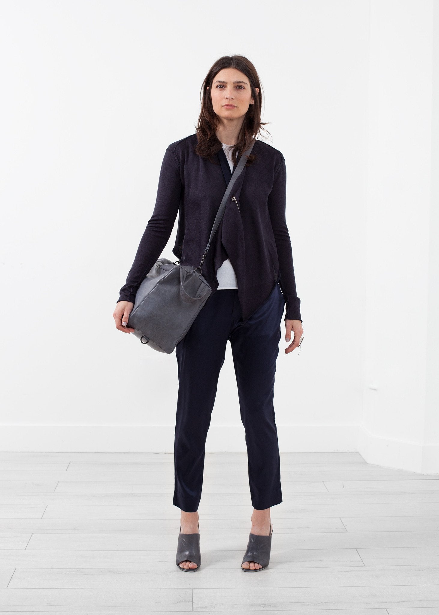 Draped Neck Cardigan - annaclothes