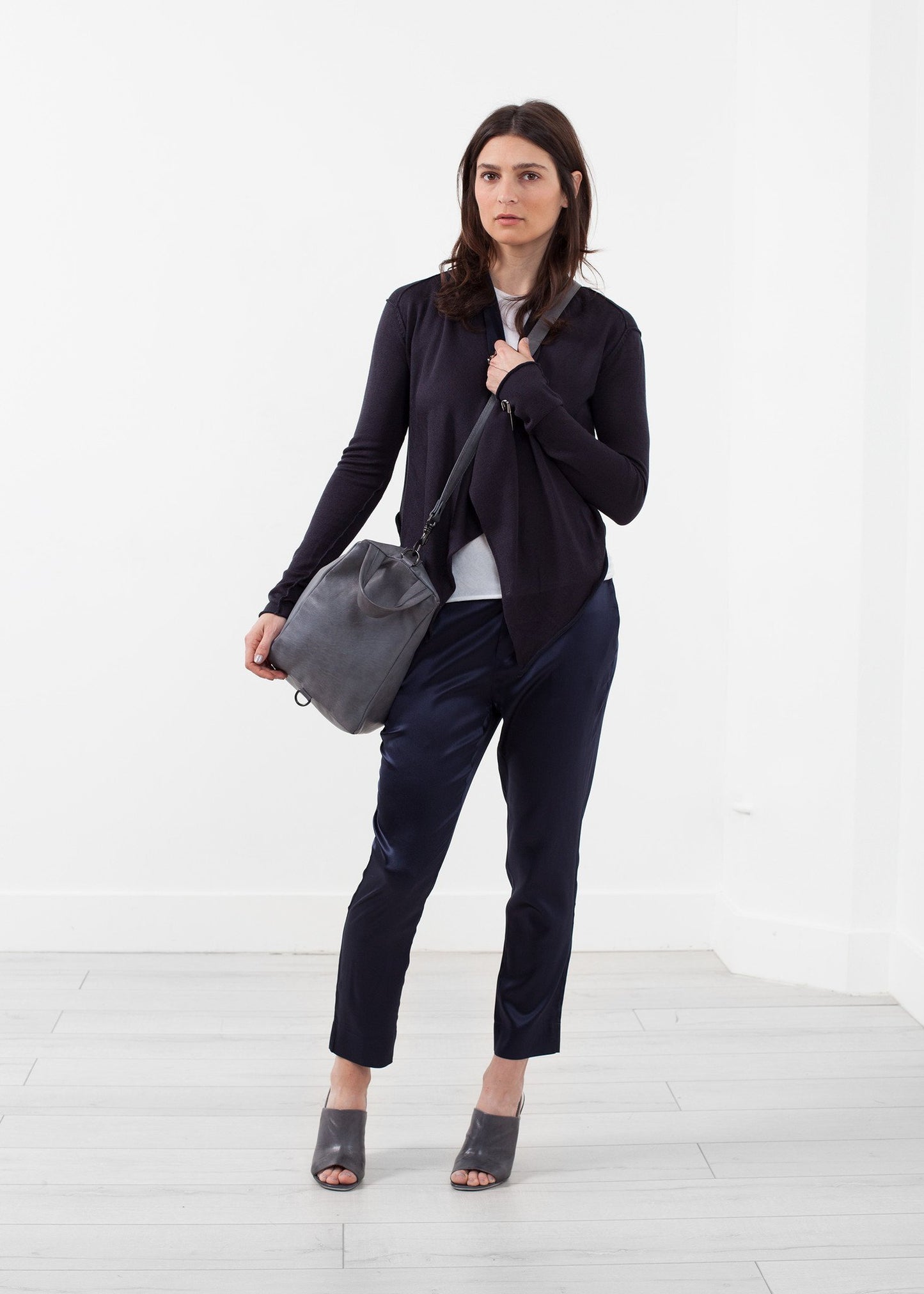 Draped Neck Cardigan - annaclothes
