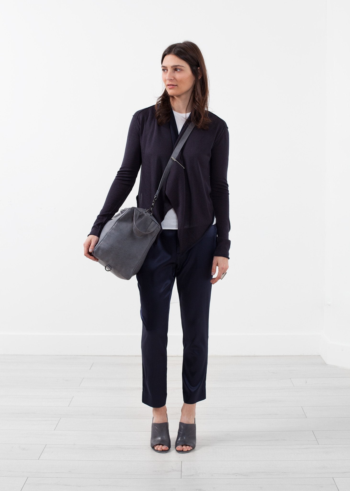 Draped Neck Cardigan - annaclothes