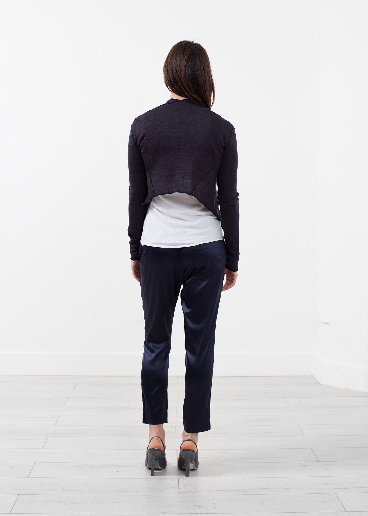 Draped Neck Cardigan - annaclothes