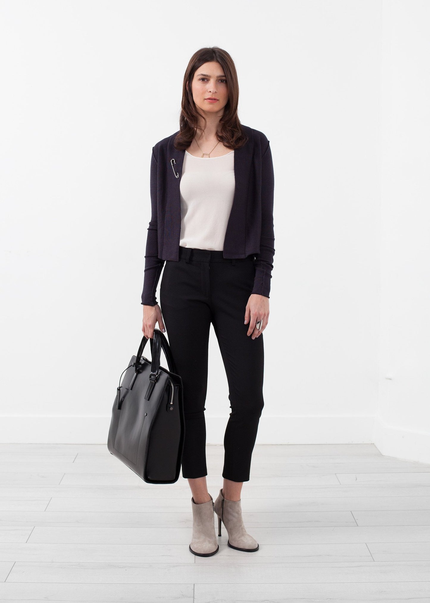Cropped Shawl Cardigan - annaclothes