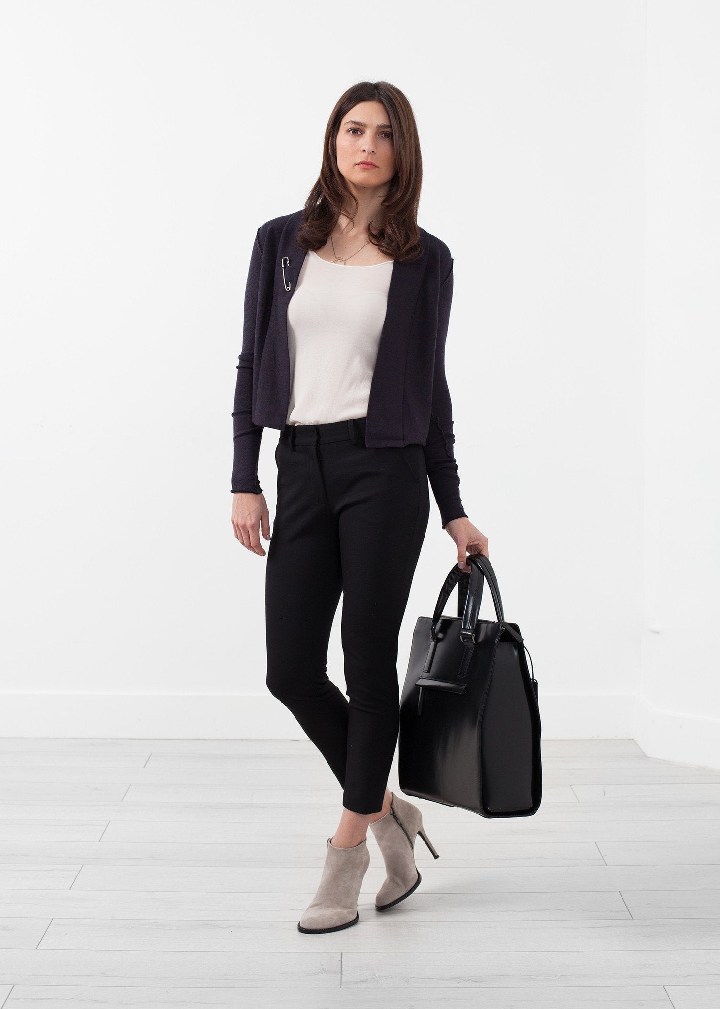 Cropped Shawl Cardigan - annaclothes