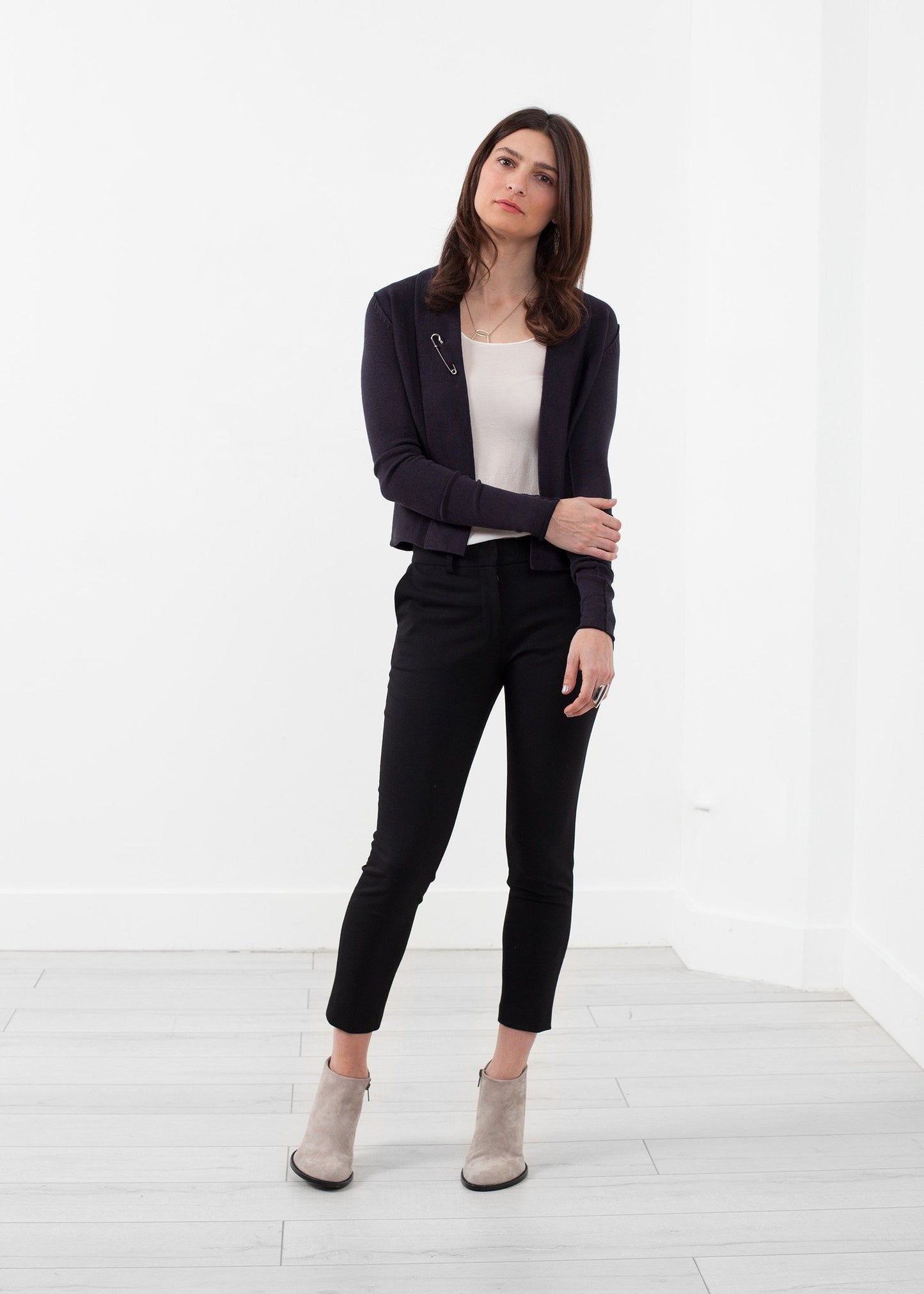 Cropped Shawl Cardigan - annaclothes
