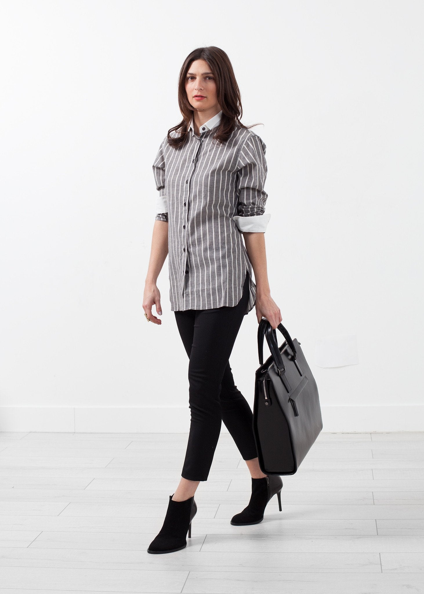 Striped Tuxedo Shirt - annaclothes