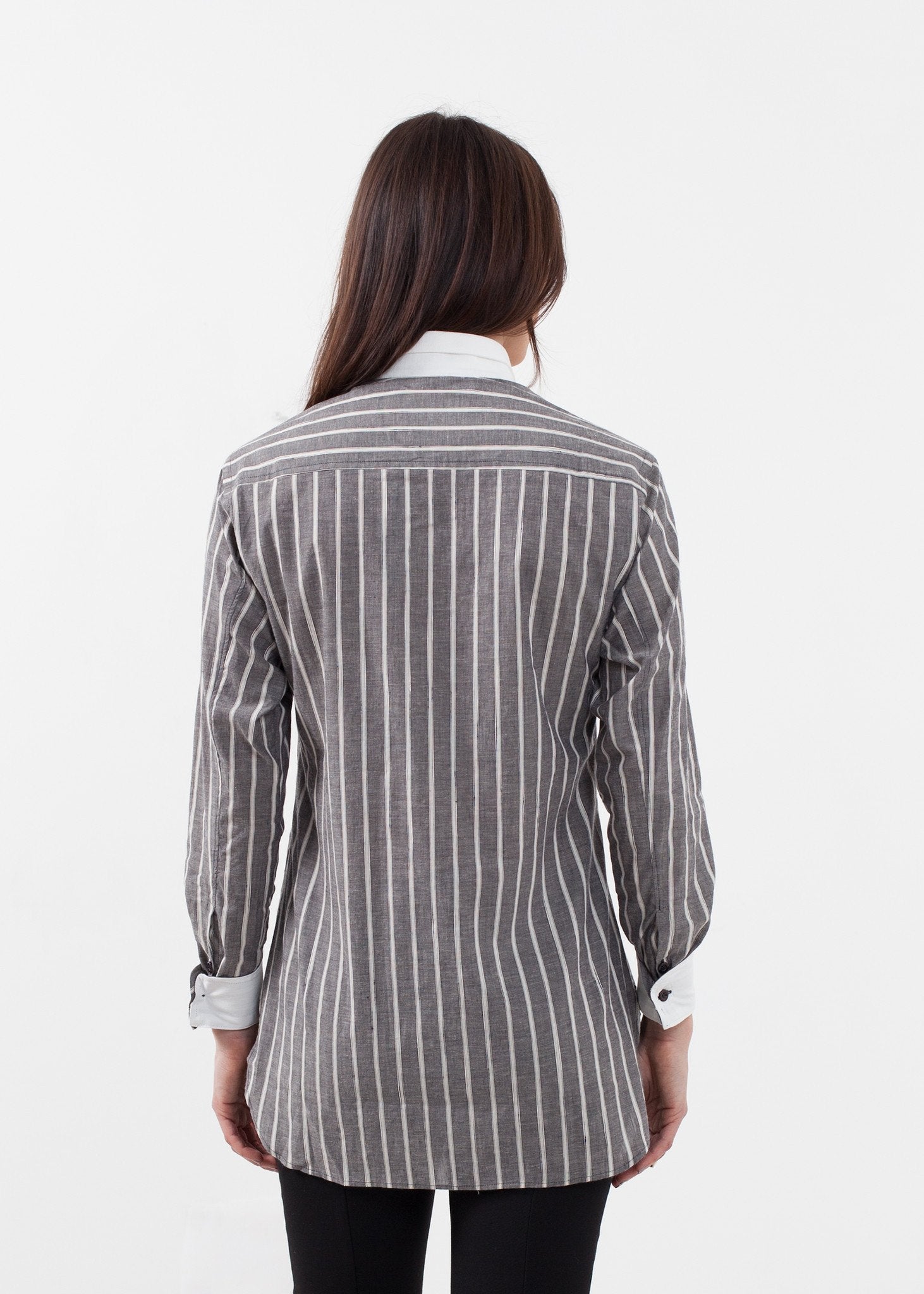Striped Tuxedo Shirt - annaclothes