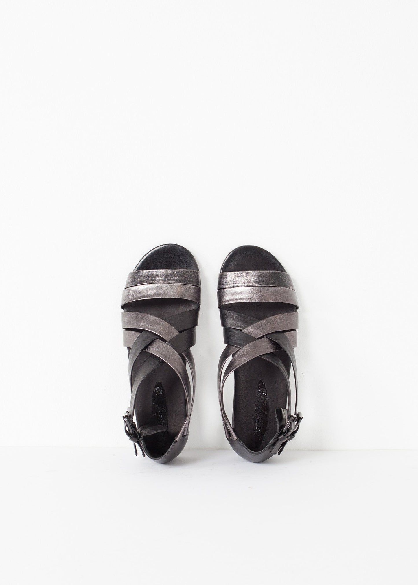 Wrap Sandal in Black/Steel - annaclothes