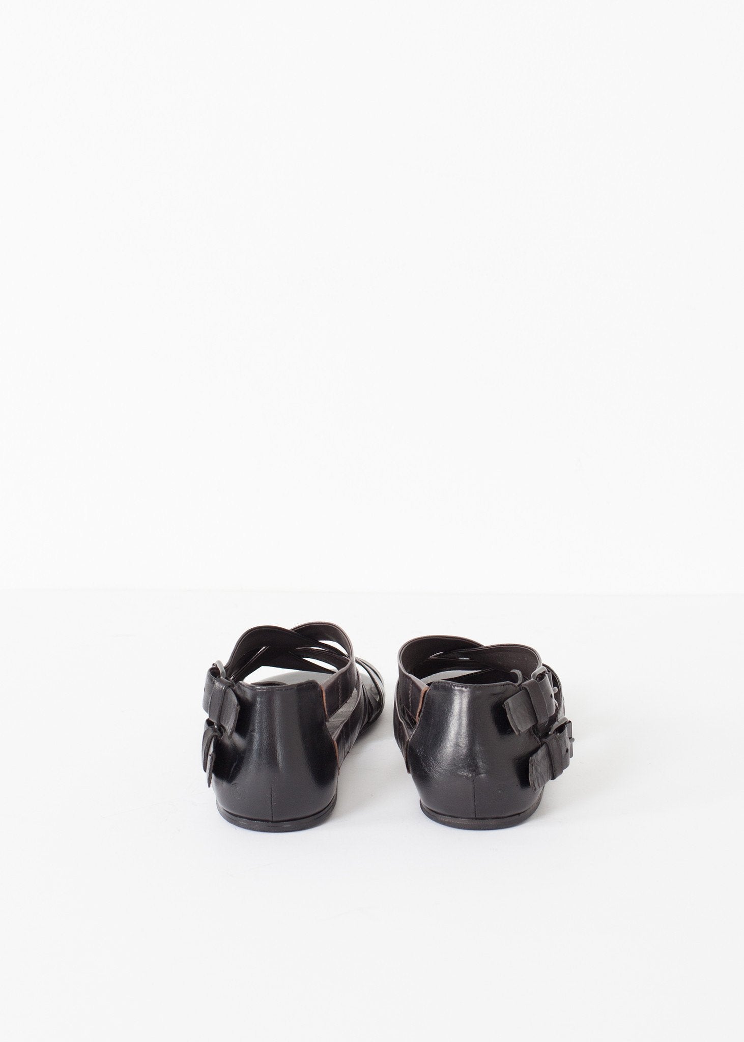 Wrap Sandal in Black/Steel - annaclothes