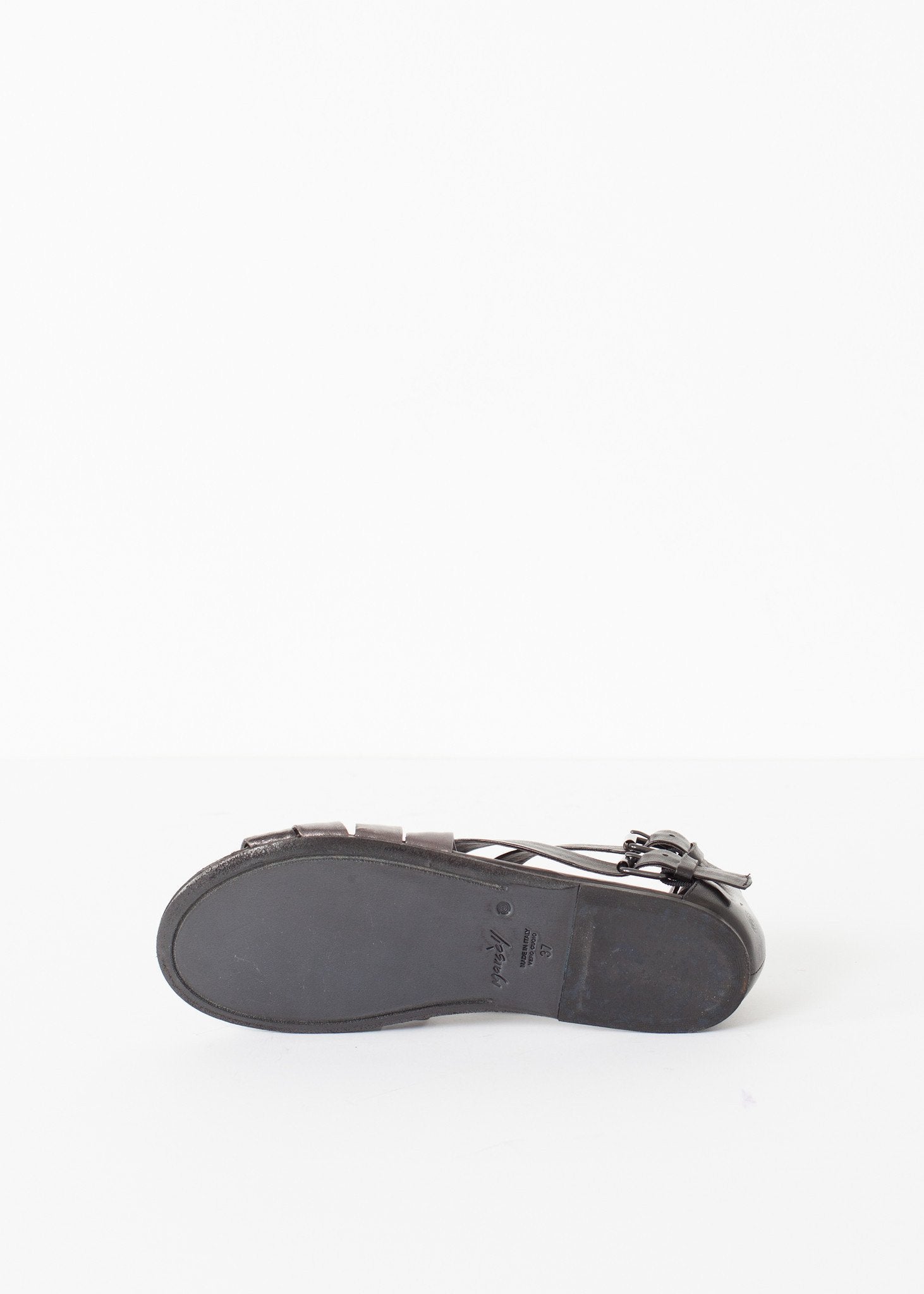Wrap Sandal in Black/Steel - annaclothes