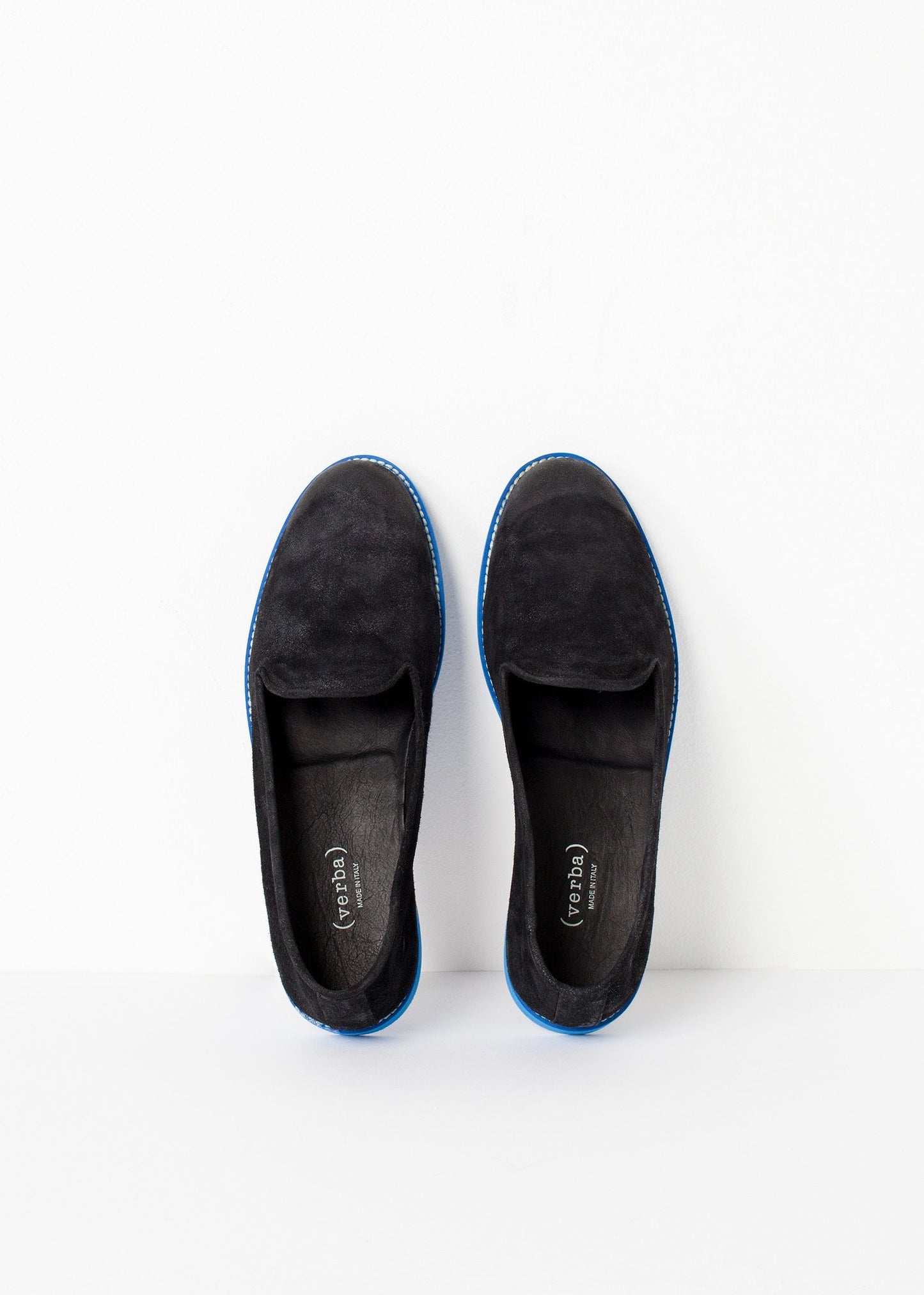 Suede Loafers - Black/Blue - annaclothes