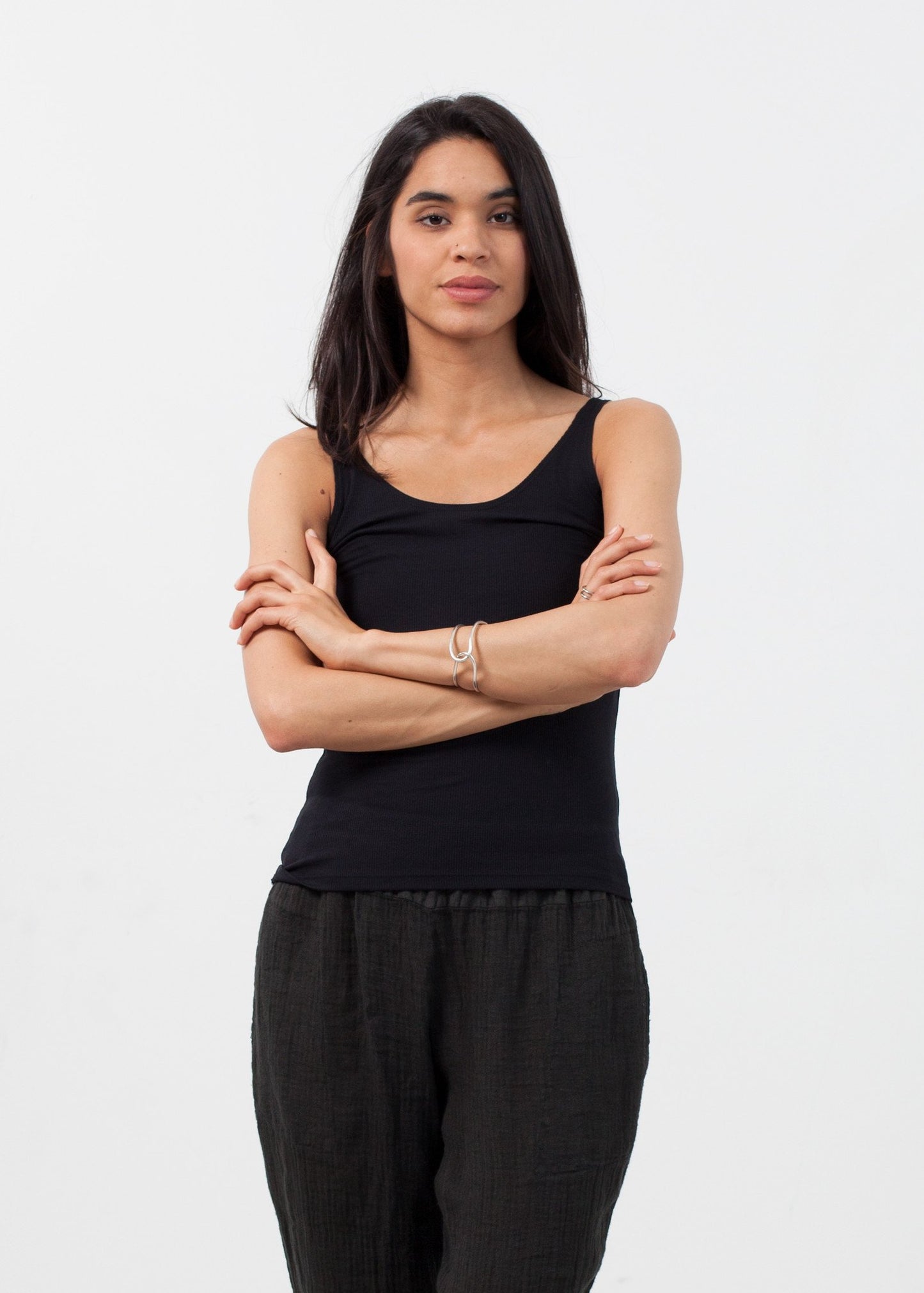Feather Ribbed Tank - annaclothes