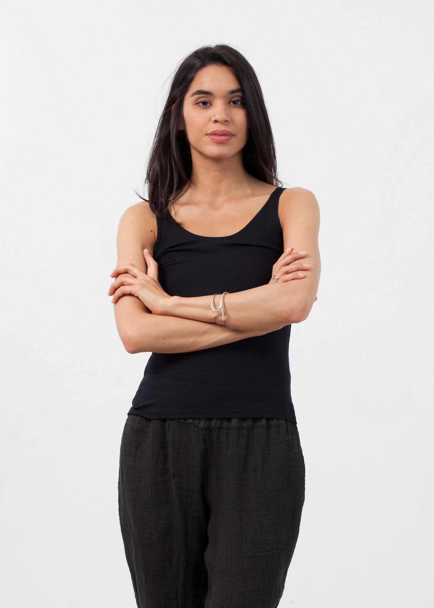 Feather Ribbed Tank - annaclothes