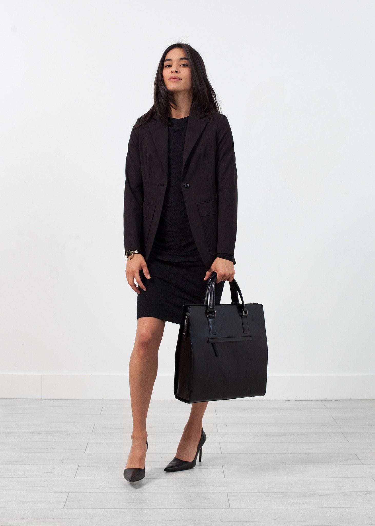 Double Pocket Blazer in Black - annaclothes