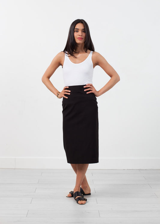 Long Pencil Skirt in Black - annaclothes