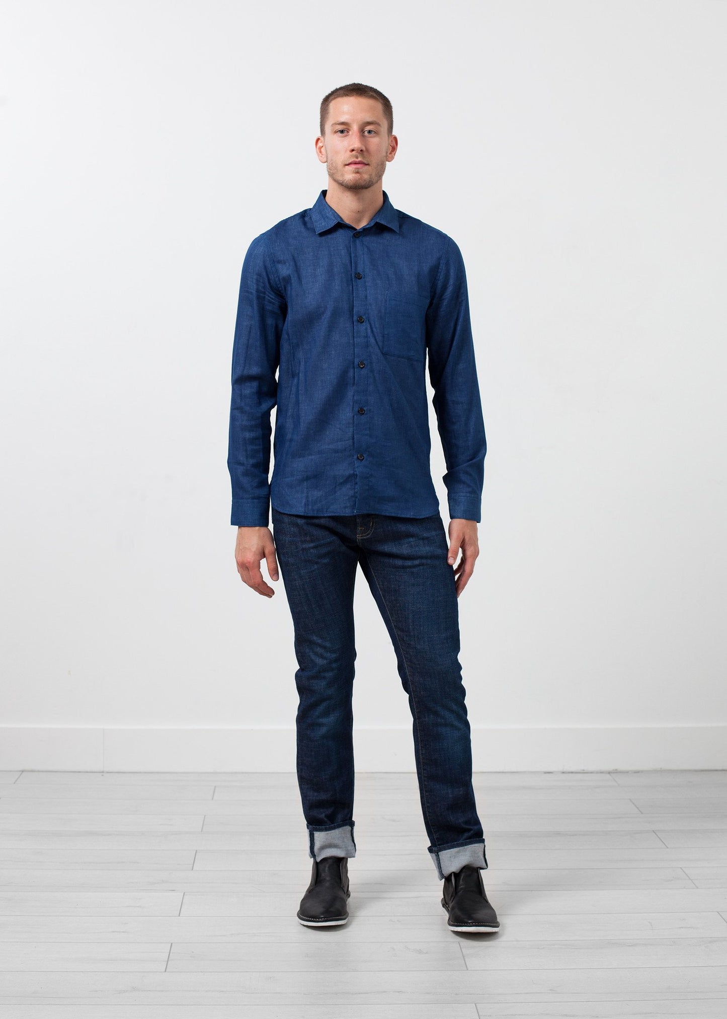 Casual Indigo Shirt - annaclothes