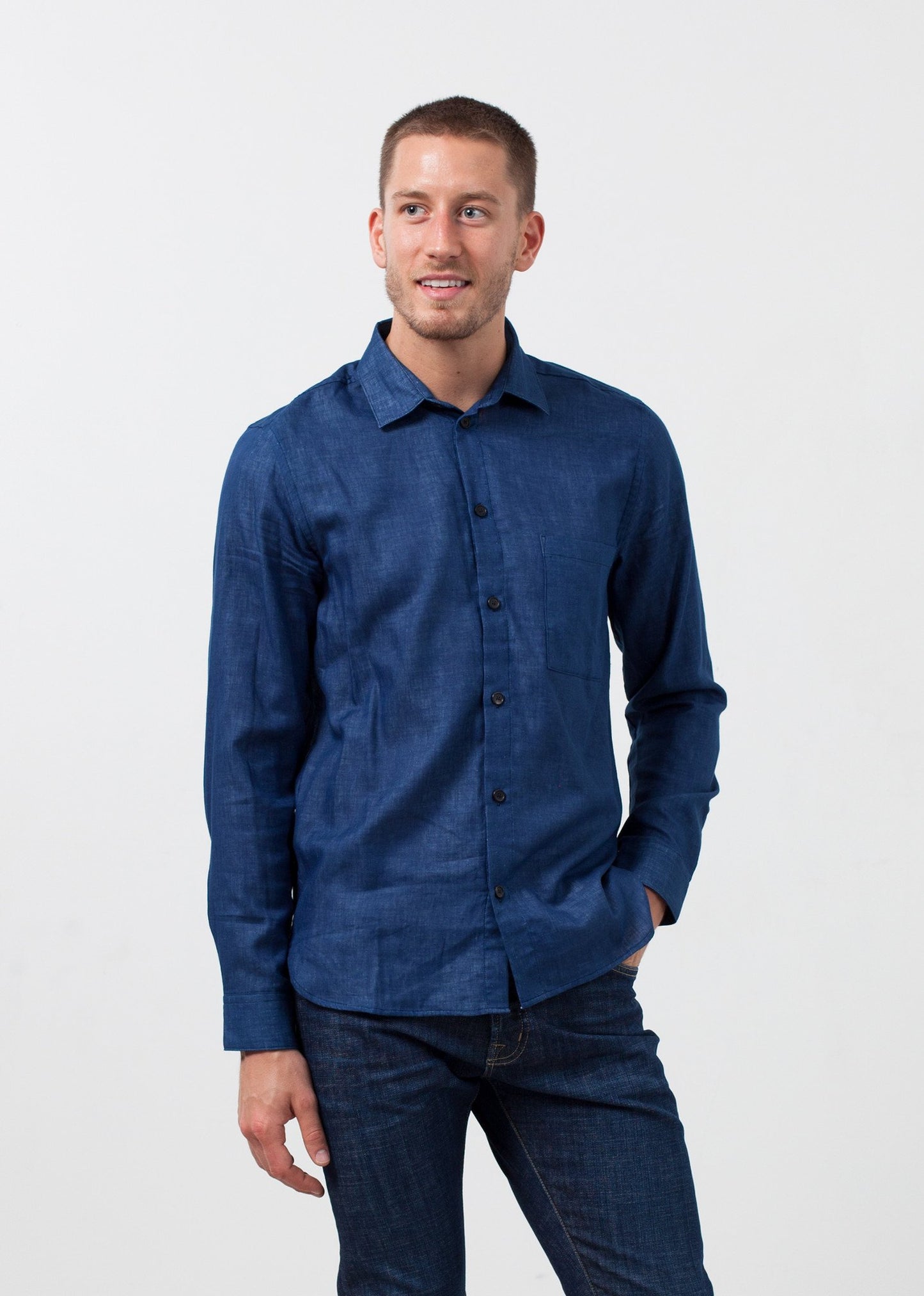 Casual Indigo Shirt - annaclothes