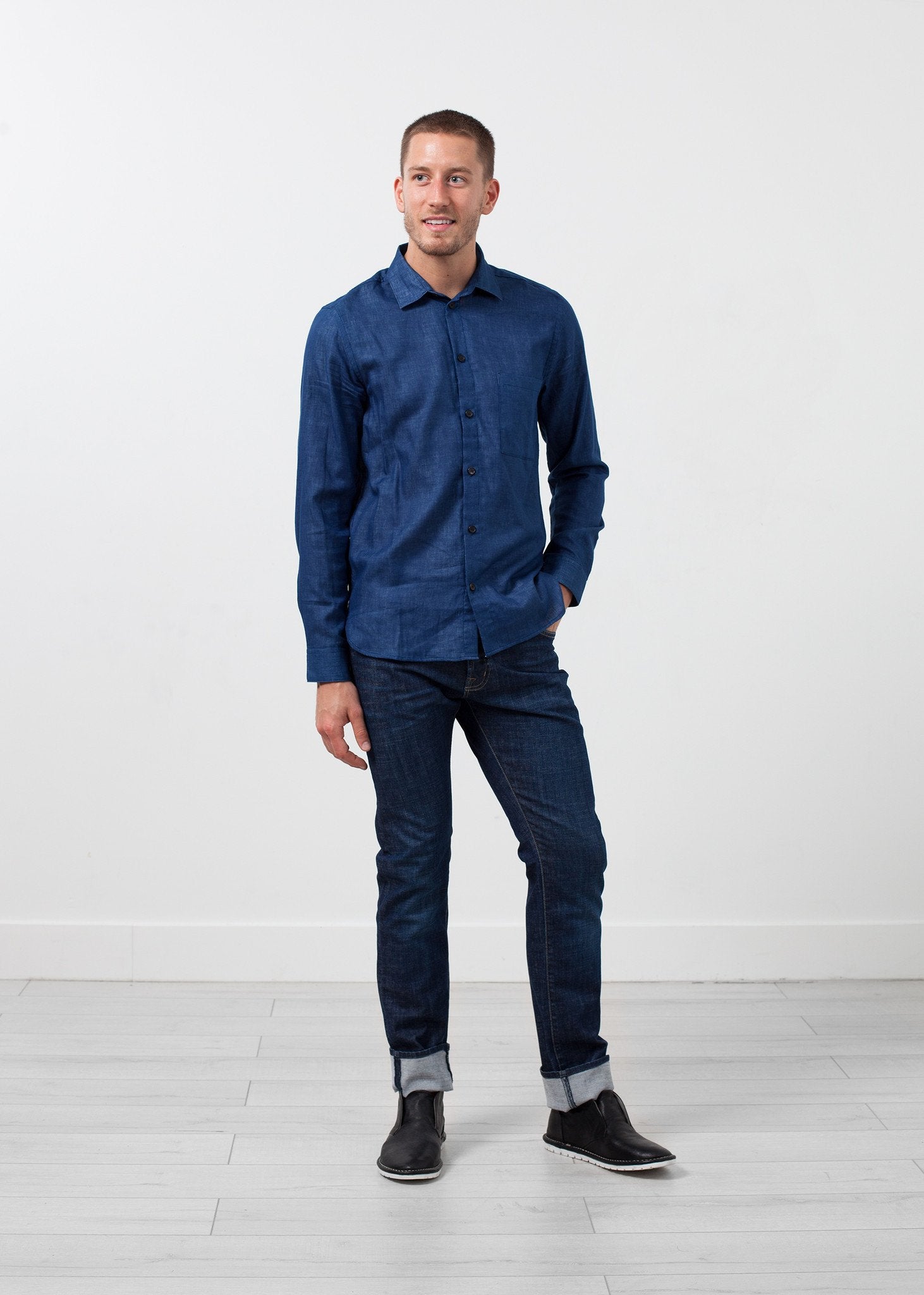 Casual Indigo Shirt - annaclothes