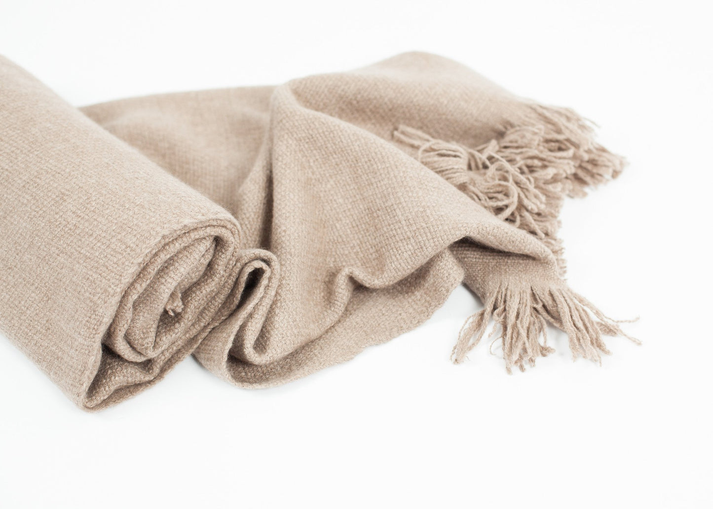 Cashmere Tassel Blanket in Brown - annaclothes