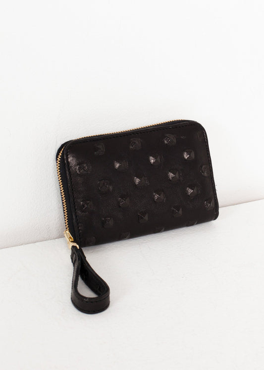 Elodie Leather Wallet in Black - annaclothes