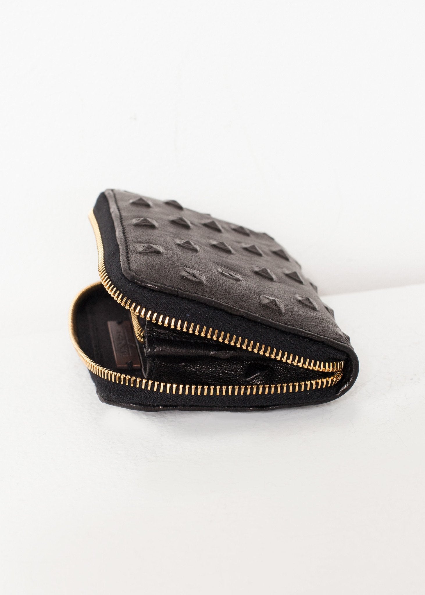 Elodie Leather Wallet in Black - annaclothes