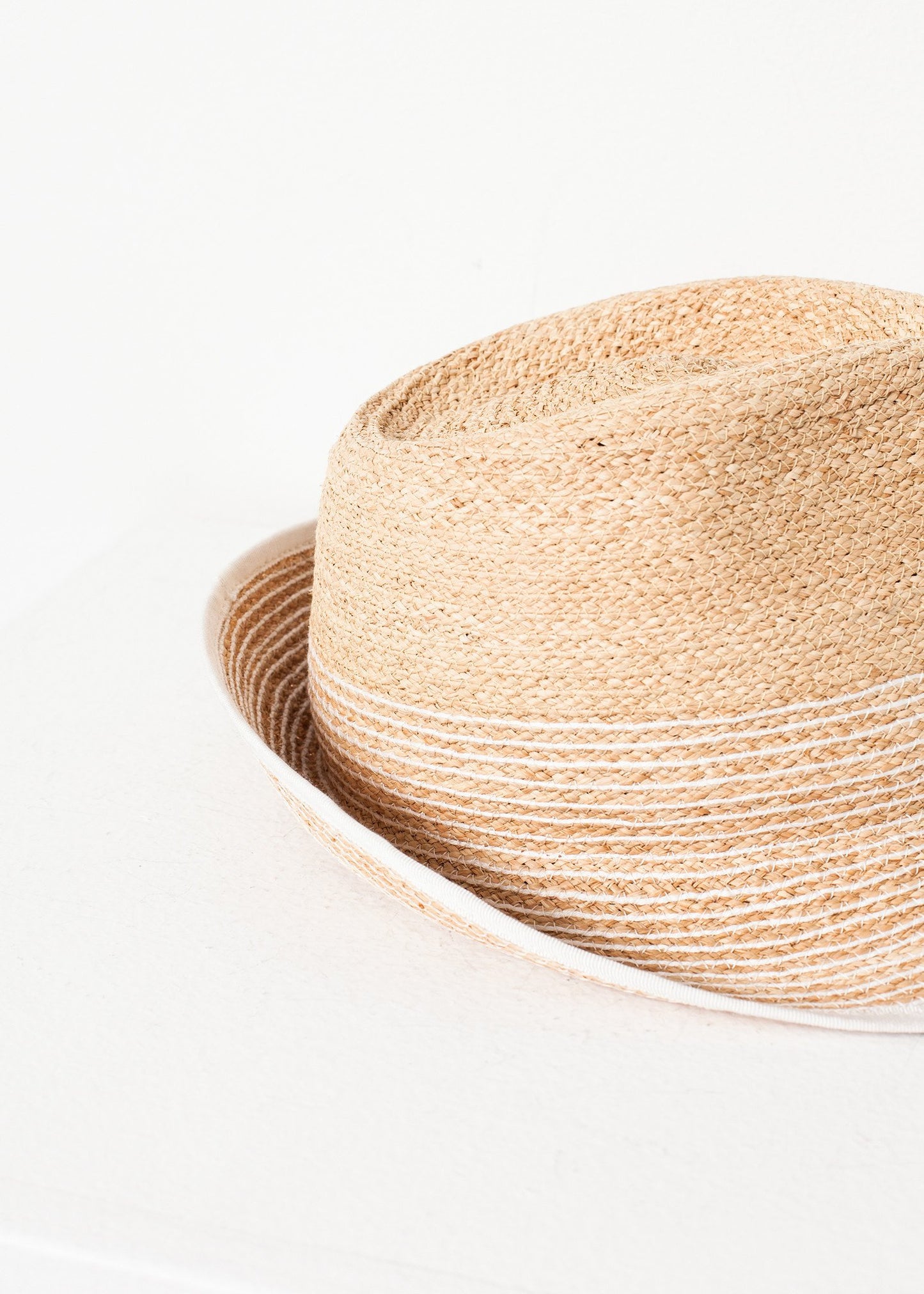 Washboard Hat in Straw/White - annaclothes