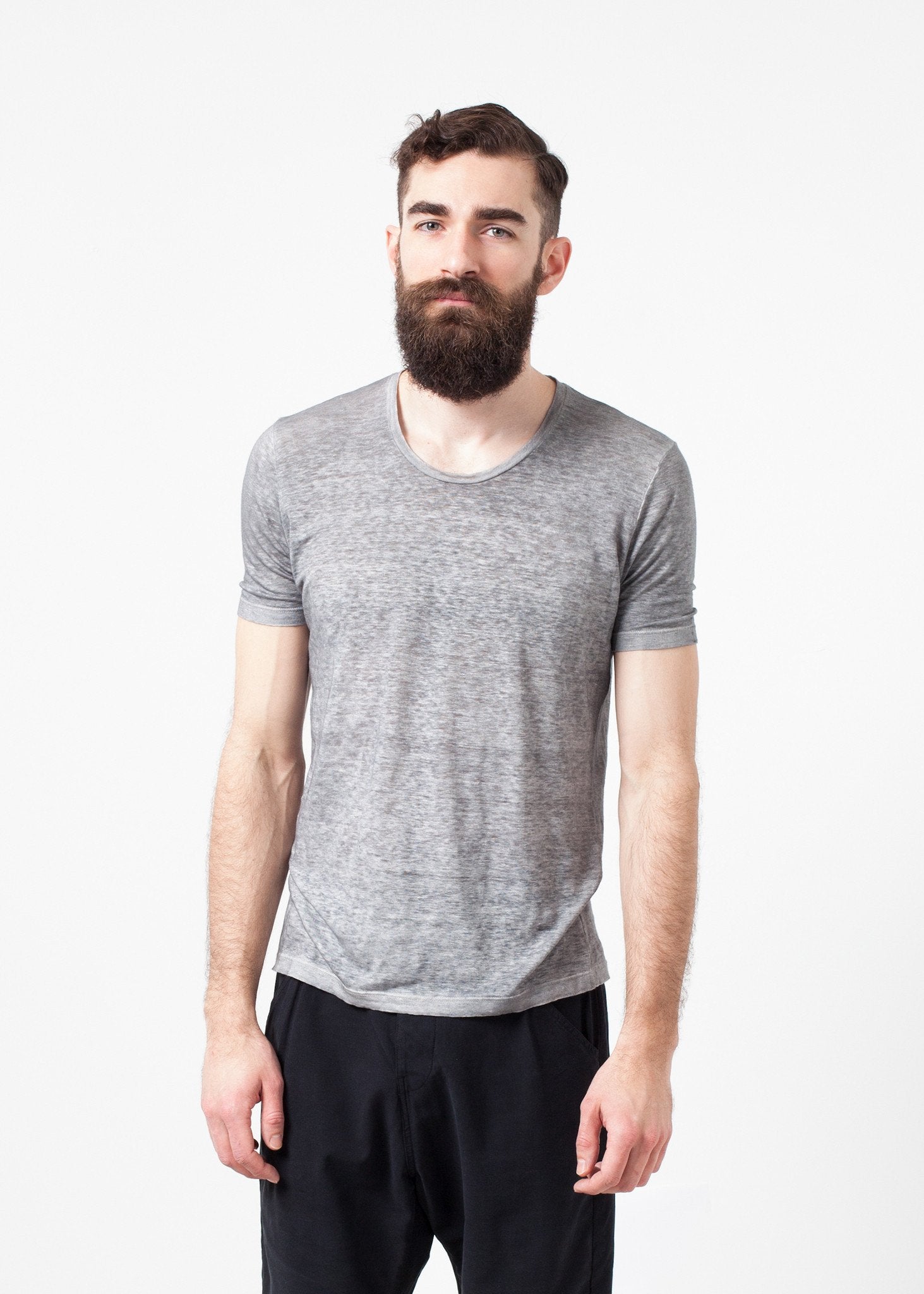 Linen T-shirt in Dolphin - annaclothes
