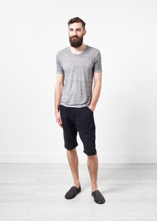 Linen T-shirt in Dolphin - annaclothes