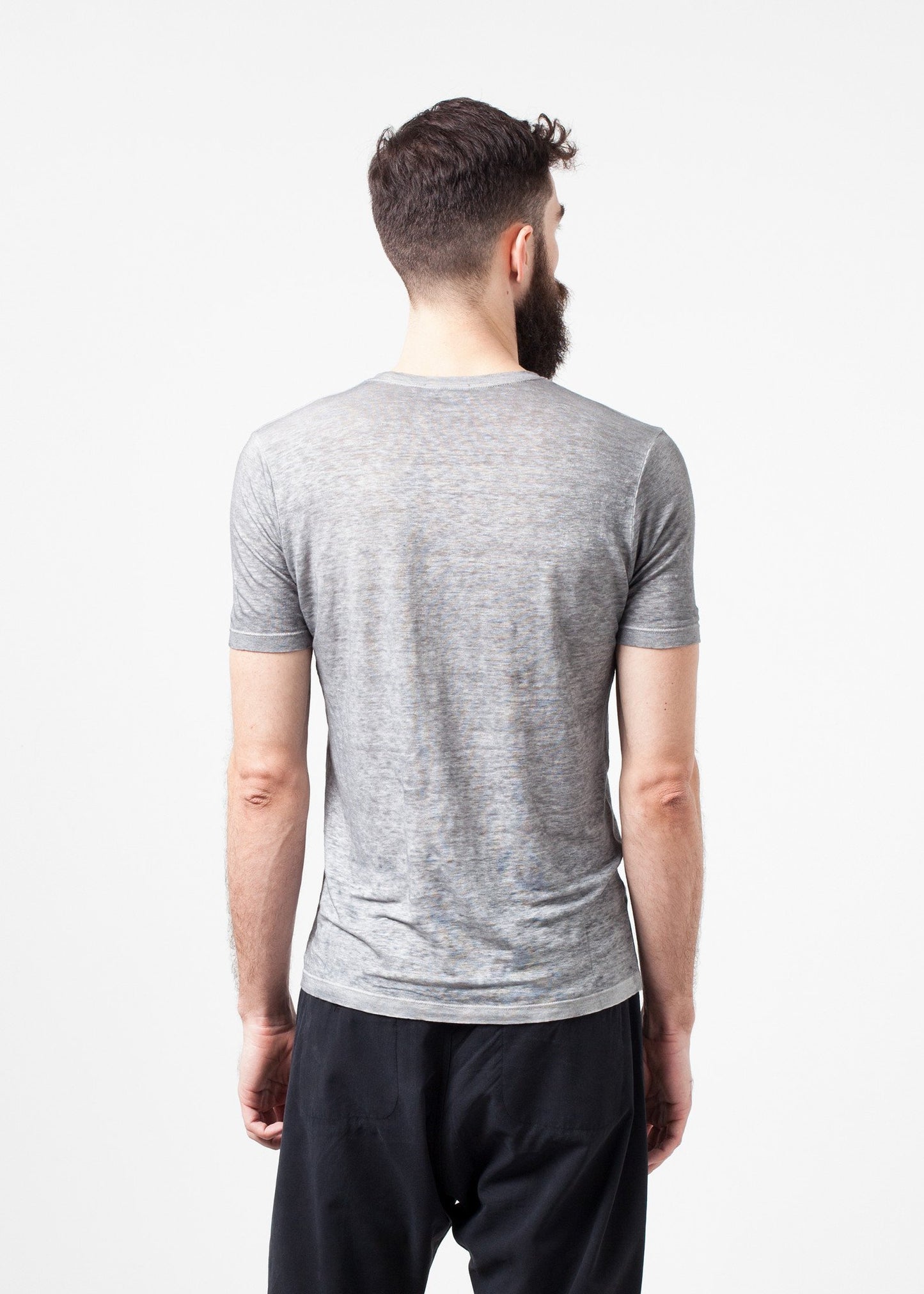 Linen T-shirt in Dolphin - annaclothes