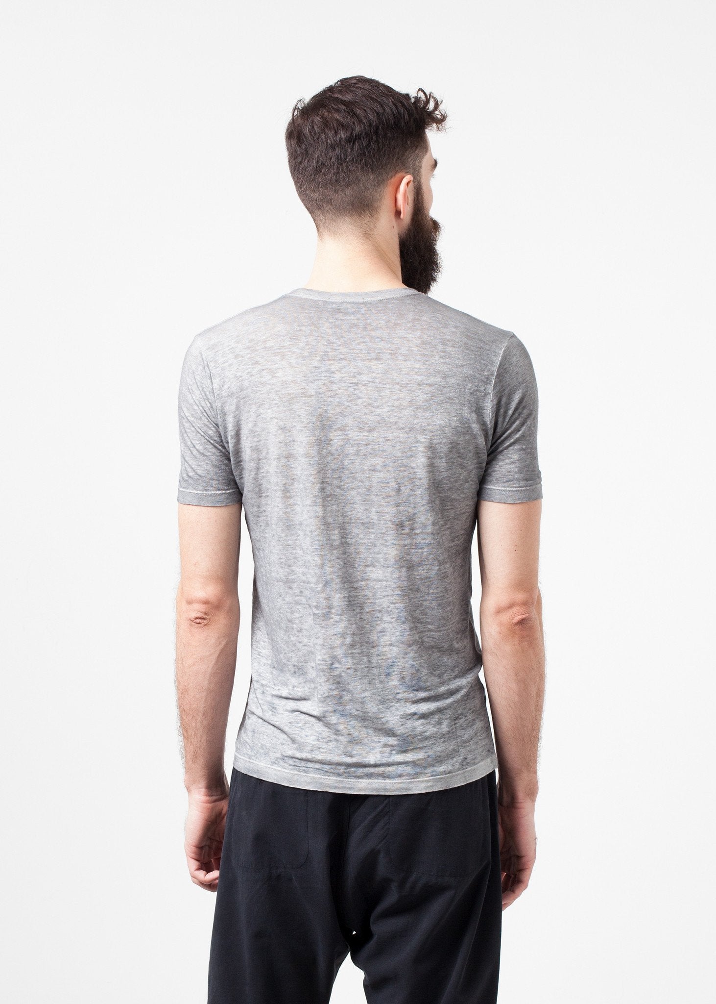 Linen T-shirt in Dolphin - annaclothes