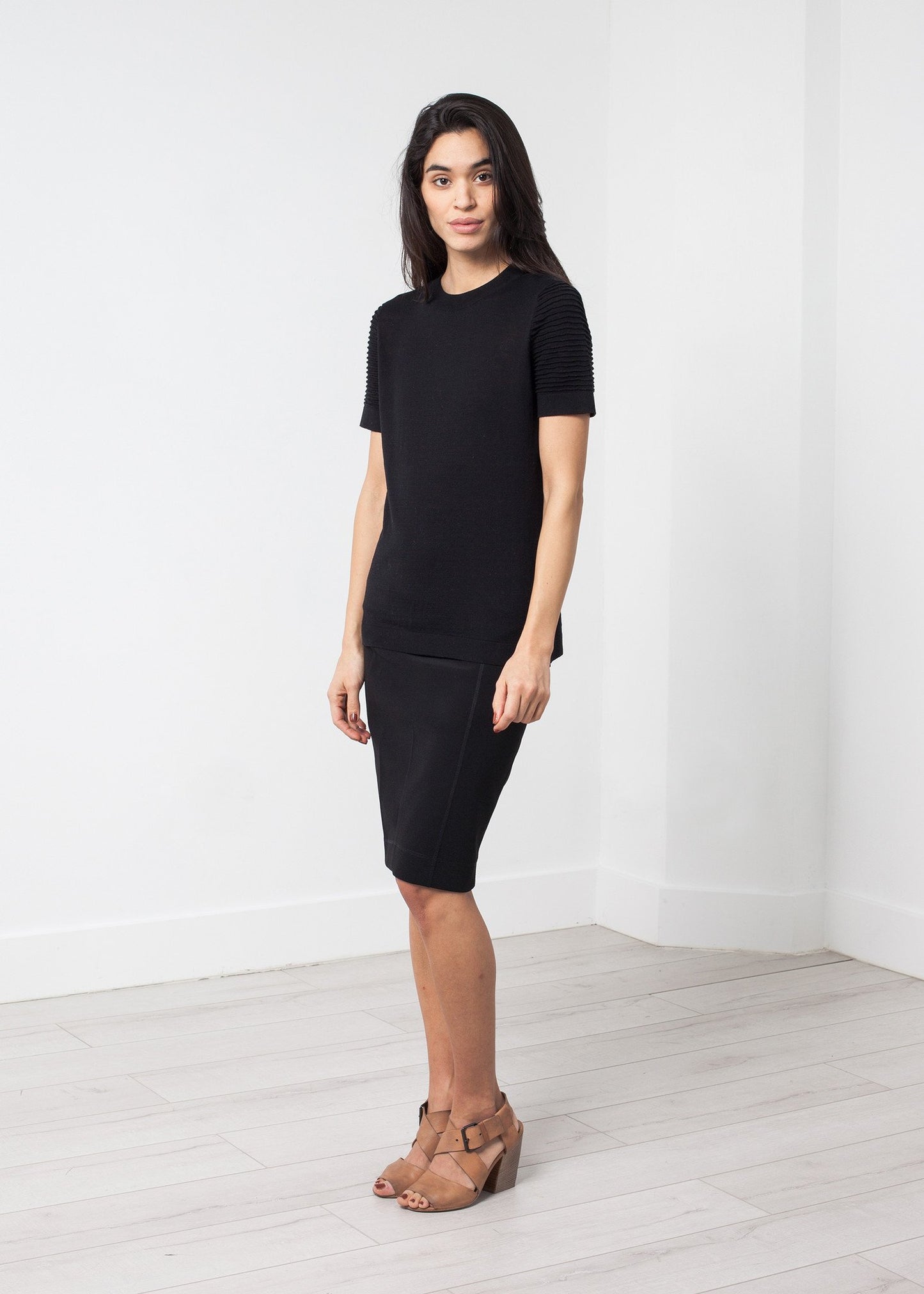 Ribbed Short Sleeve Knit - annaclothes