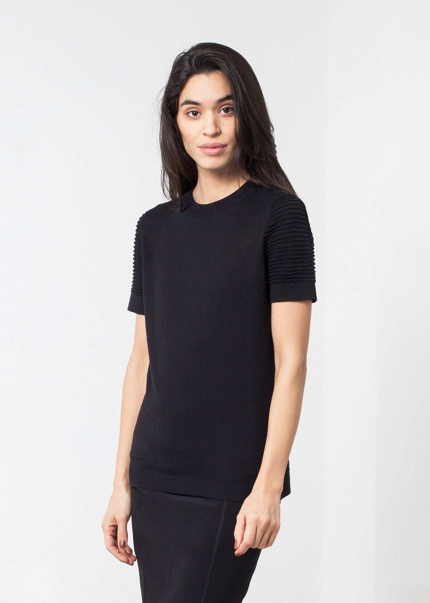 Ribbed Short Sleeve Knit - annaclothes