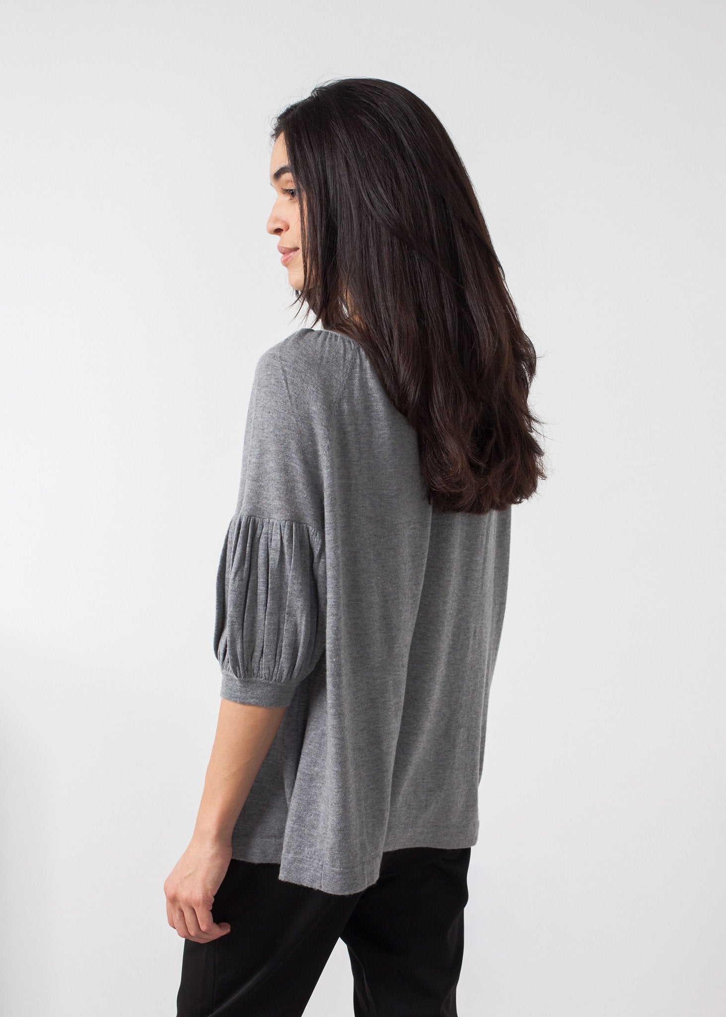 Cashmere Puff Sleeve Knit - annaclothes