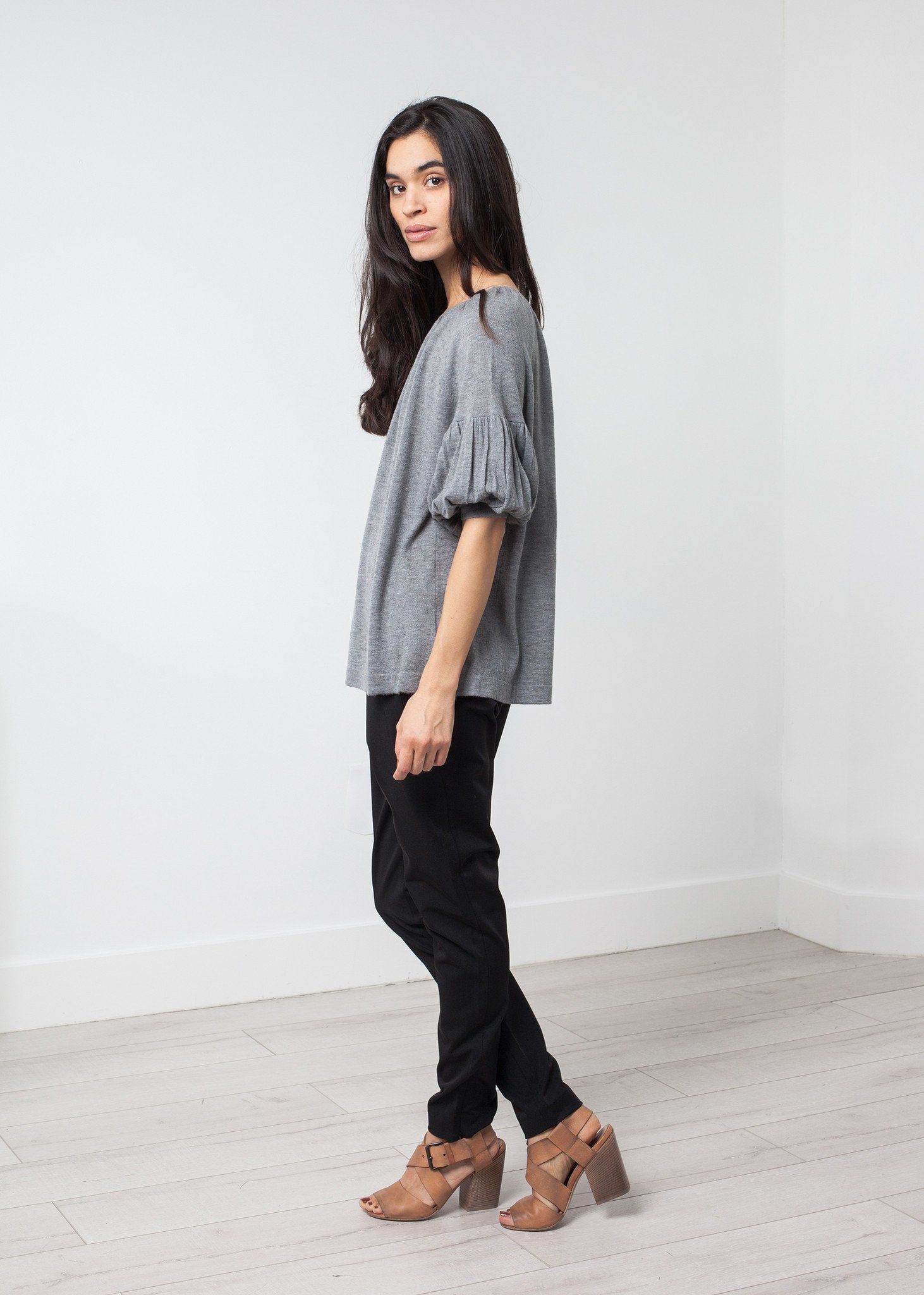 Cashmere Puff Sleeve Knit - annaclothes