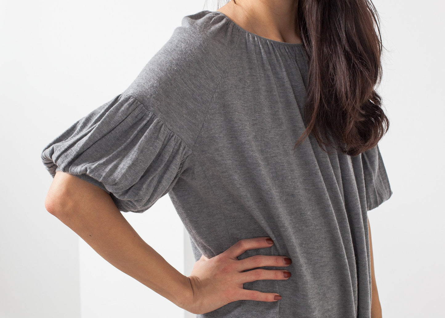 Cashmere Puff Sleeve Knit - annaclothes