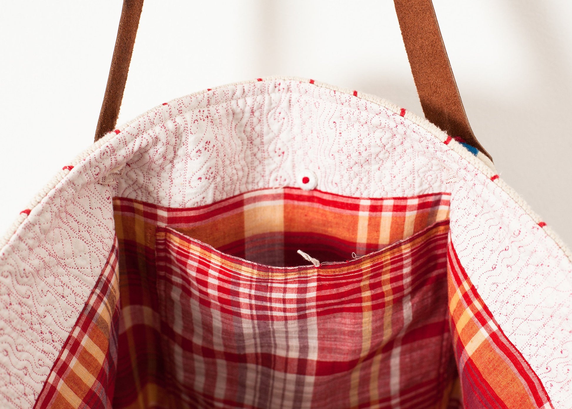 Woven Oversized Tote in Red Stripe - annaclothes