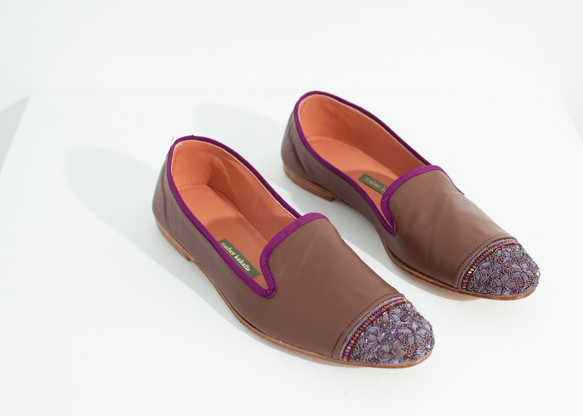 Bizi Cap Toe Loafer in Rose/Aubergine - annaclothes