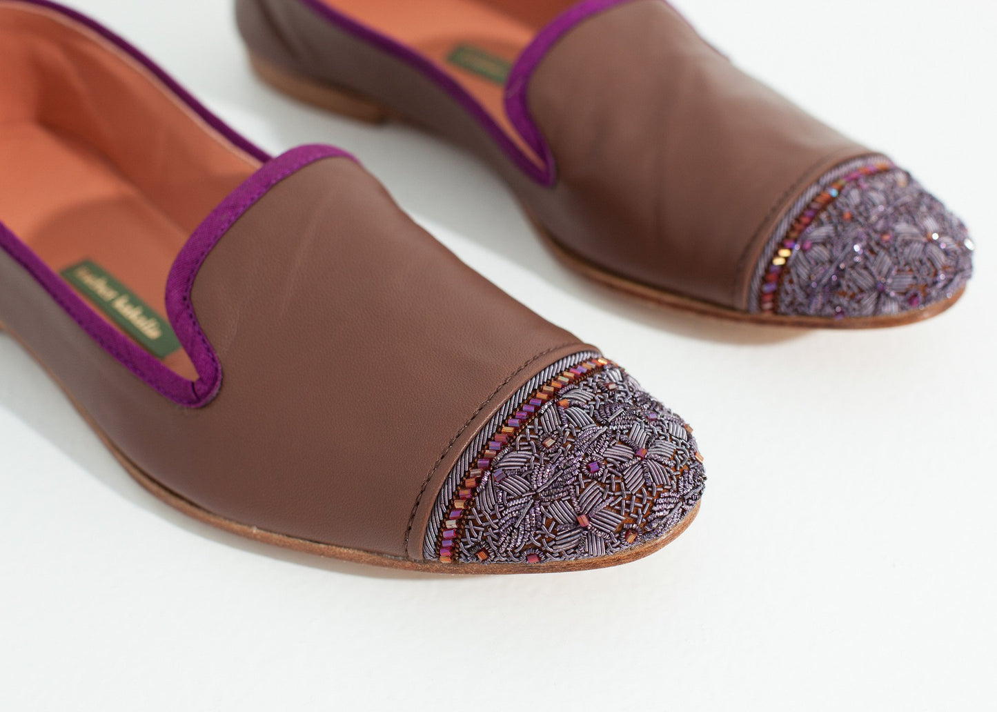 Bizi Cap Toe Loafer in Rose/Aubergine - annaclothes
