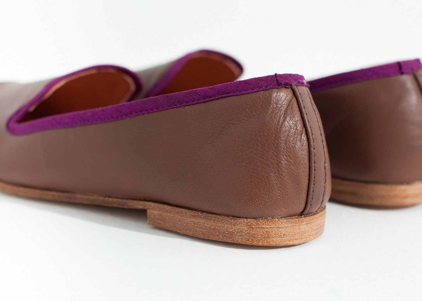 Bizi Cap Toe Loafer in Rose/Aubergine - annaclothes