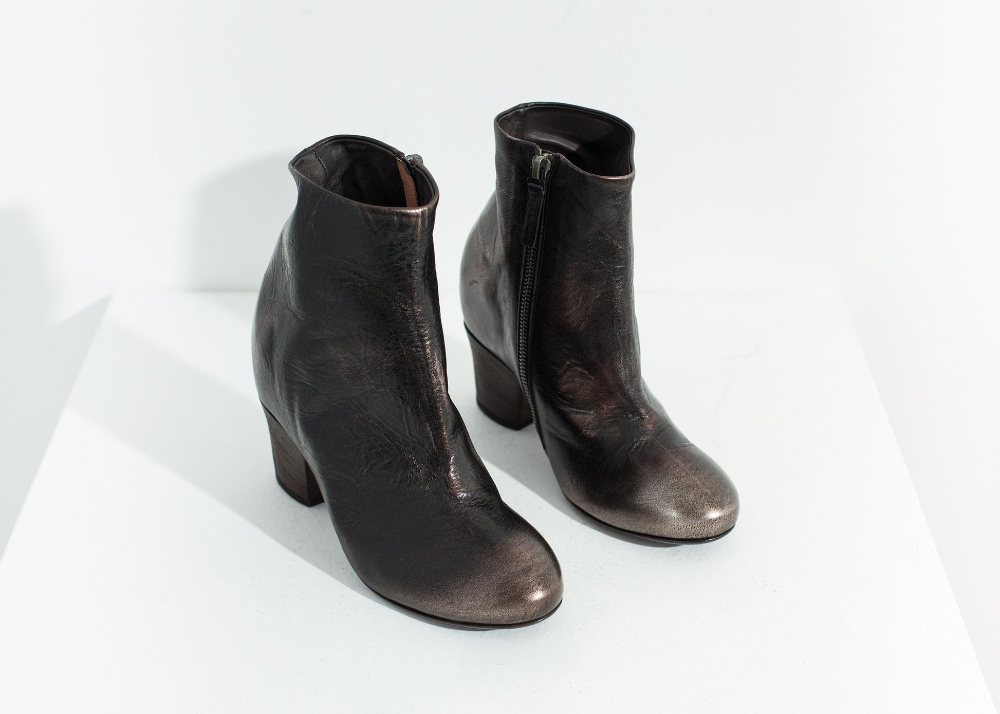 Scavata Ankle Boot in Bronze - annaclothes