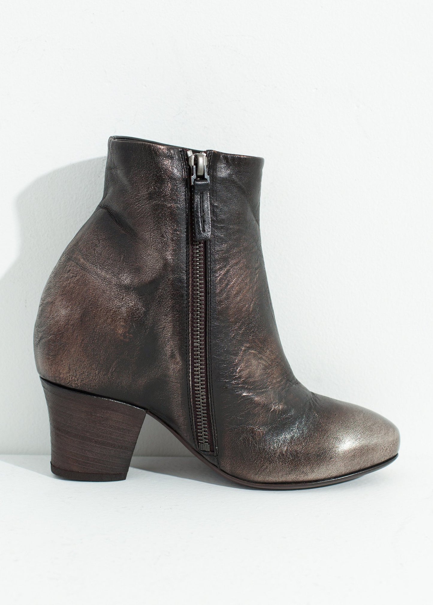 Scavata Ankle Boot in Bronze - annaclothes